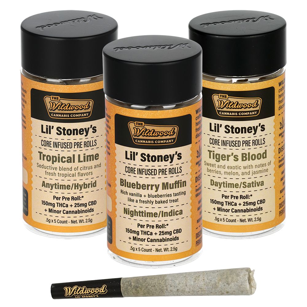 Wildwood THCA Live Resin Core Infused Pre-Rolls | 0.5g | 5pc | 10pk Bundle