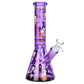 Betsy Beep Neon Beaker Glass Water Pipe - 10" / 14mm F / Colors Vary