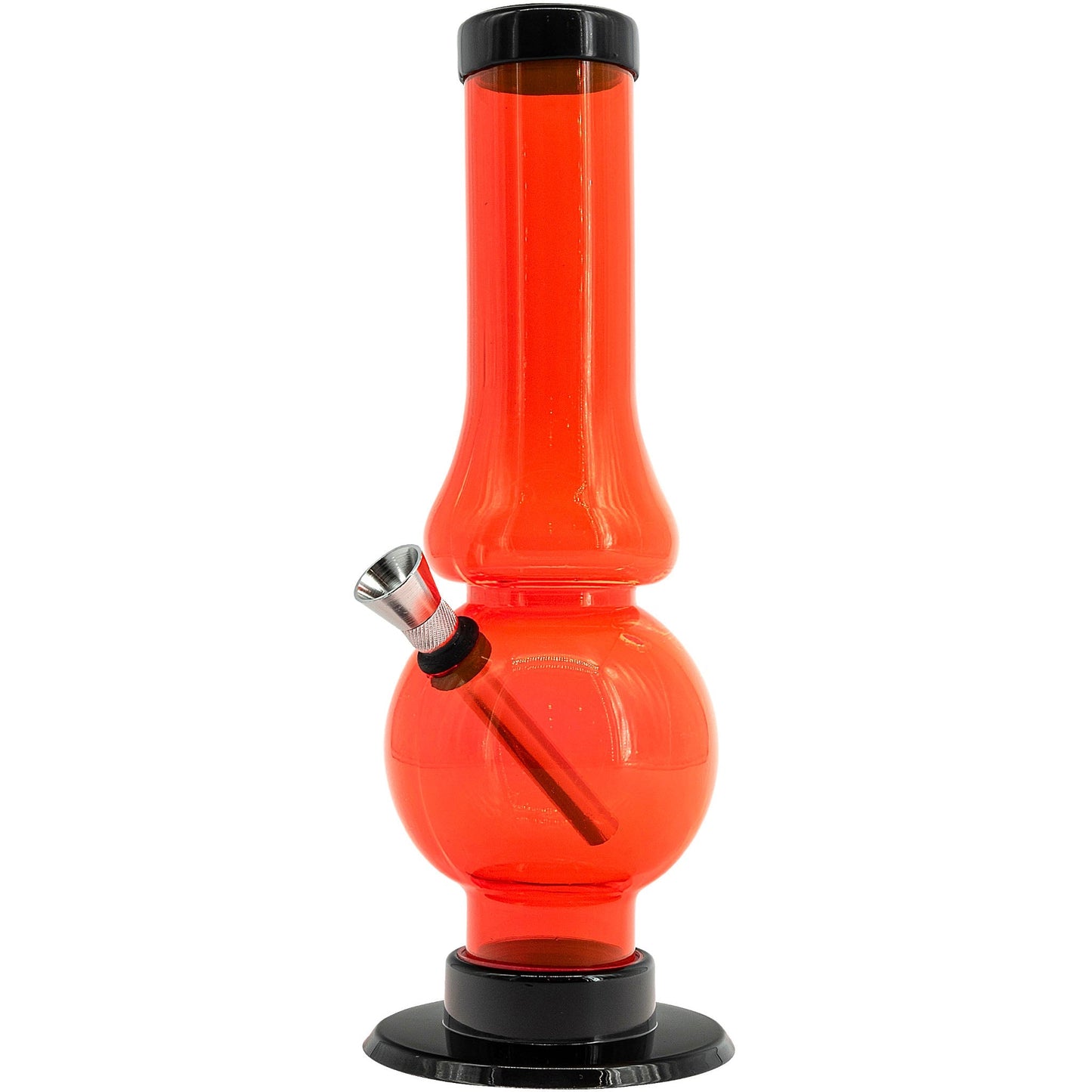 JM Enterprises  6-9" Acrylic Straight Tube Bubble Flare Bong - Multiple Colors