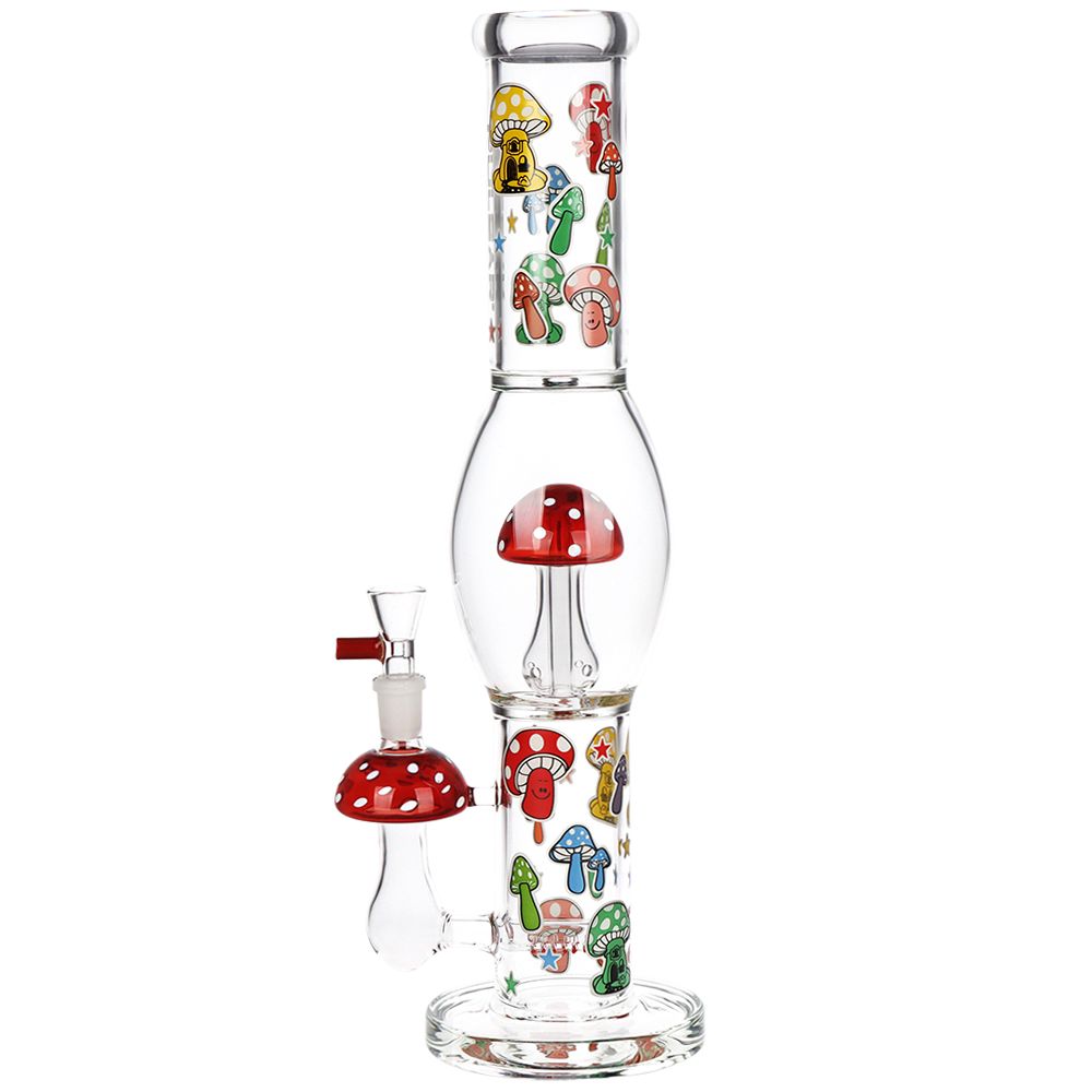 Pulsar Shroom Shenanigans Glass Water Pipe - 15.25" / 14mm F