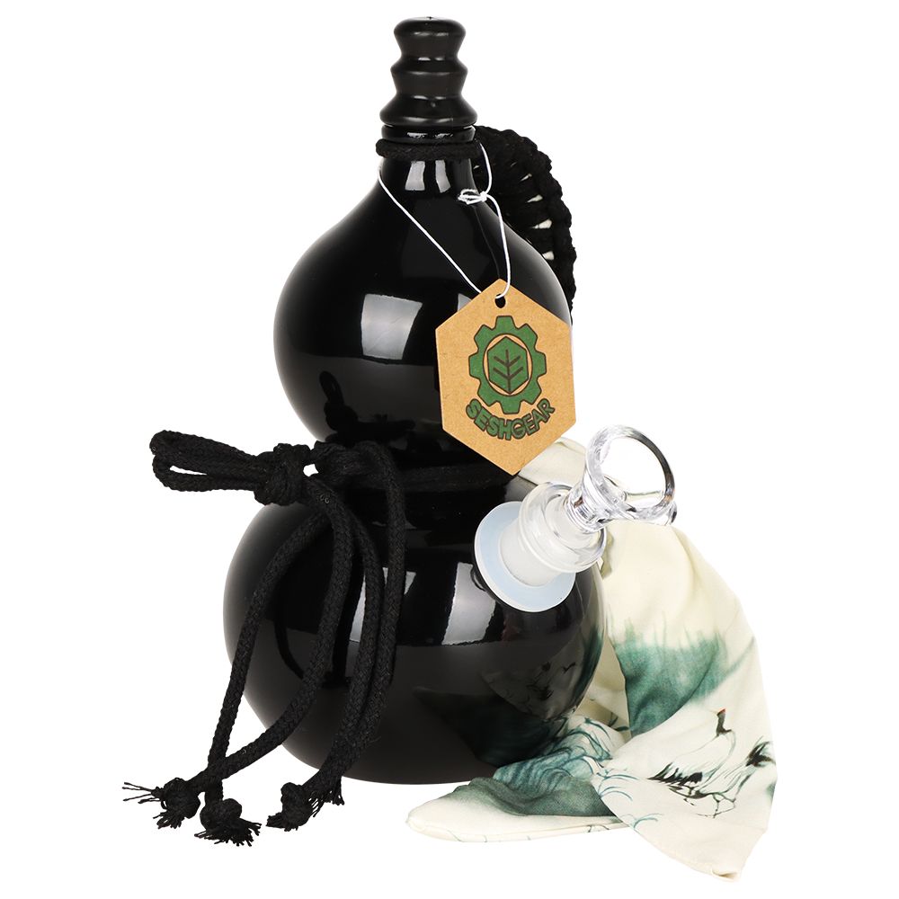 SeshGear Gourd Glass Water Pipe - 7.75" / 14mm F / Colors Vary