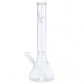 Hemp Leaf Beaker Glass Water Pipe 14"