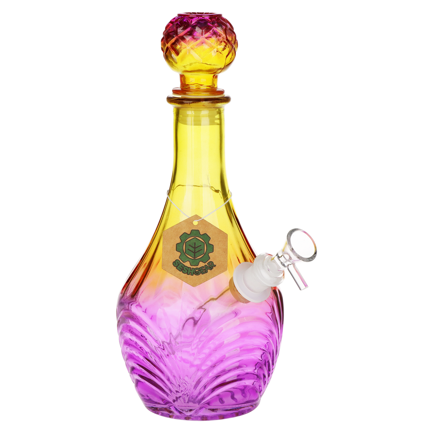 SeshGear Vintage Ombre Glass Water Pipe - 11" / 14mm F / High Stripe