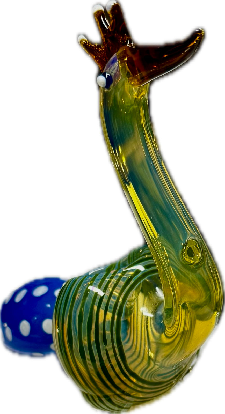 Ripkitty 5” Peacock Dry Herb Hand Pipe Borosilicate Glass - Colors May Vary