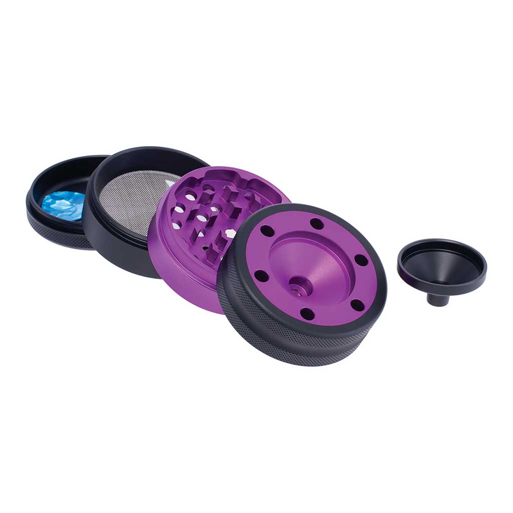 ALUMINIUM GRINDER W/ CONE HOLDER & FUNNEL