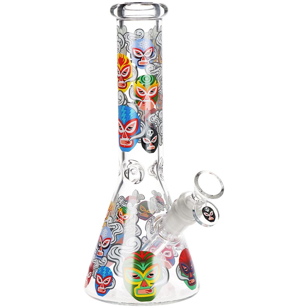 Pulsar Luchadors Beaker Glass Water Pipe - 10" / 14mm F