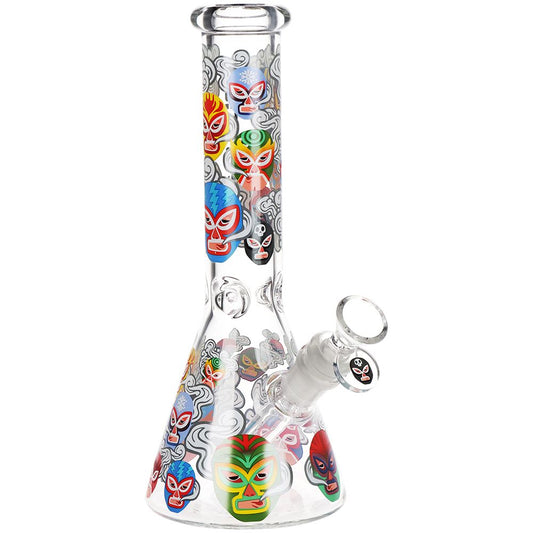 Pulsar Luchadors Beaker Glass Water Pipe - 10" / 14mm F