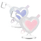 Heart Sparkles Glass Mini Rig - 4.5" / 10mm F / Colors Vary
