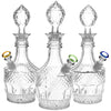 Vintage Decanter Style Glass Water Pipe w/ Cap - 8.5" / Liquor