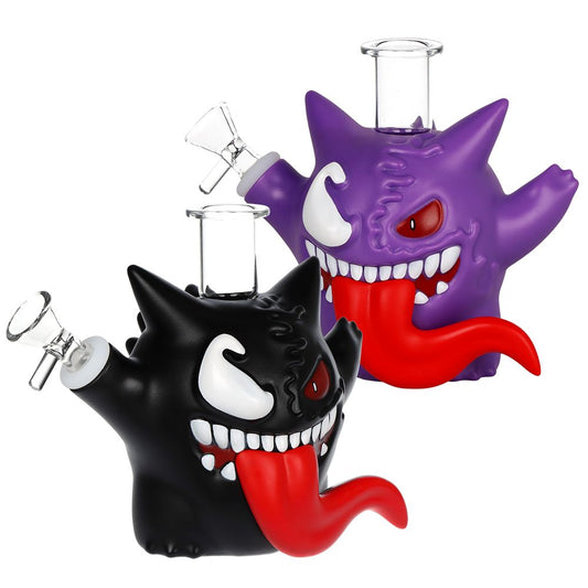 2CT BUNDLE - Symbiote Pocket Monster Vinyl Water Pipe - 5.8" /14mm F / Assorted Colors