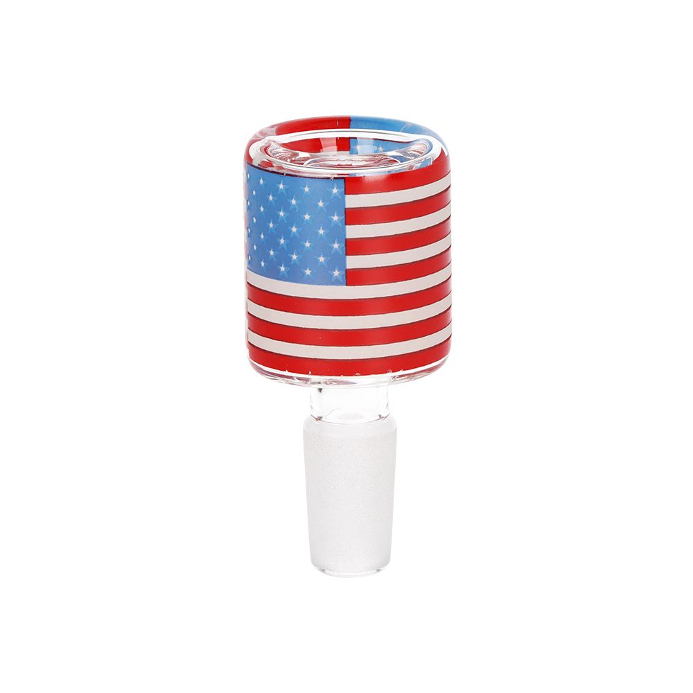 Pulsar American Flag Celebration Bubble Base Glass Water Pipe - 13" / 14mm F
