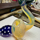 Ripkitty 5” Peacock Dry Herb Hand Pipe Borosilicate Glass - Colors May Vary