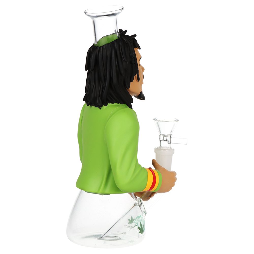 Reggae Legend Glass & Vinyl Water Pipe - 9" / 14mm F