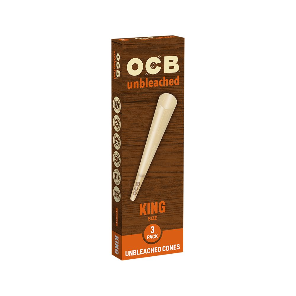 OCB Unbleached Pre-Rolled Cones | 24pk Display