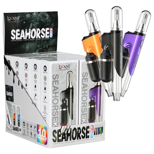 10CT DISPLAY - Lookah Seahorse King Electric Dab Pen - 950mAh / Assorted Colors