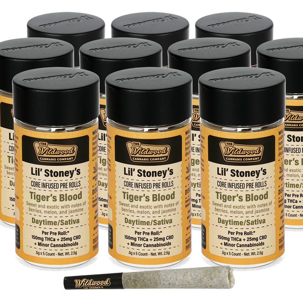 Wildwood THCA Live Resin Core Infused Pre-Rolls | 0.5g | 5pc | 10pk Bundle