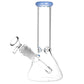 Classic Glass Beaker Water Pipe - 8" / 14mm F / Colors Vary