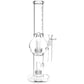 Pulsar Double Chamber Bubble Glass Water Pipe - 14" / 14mm F / Clear