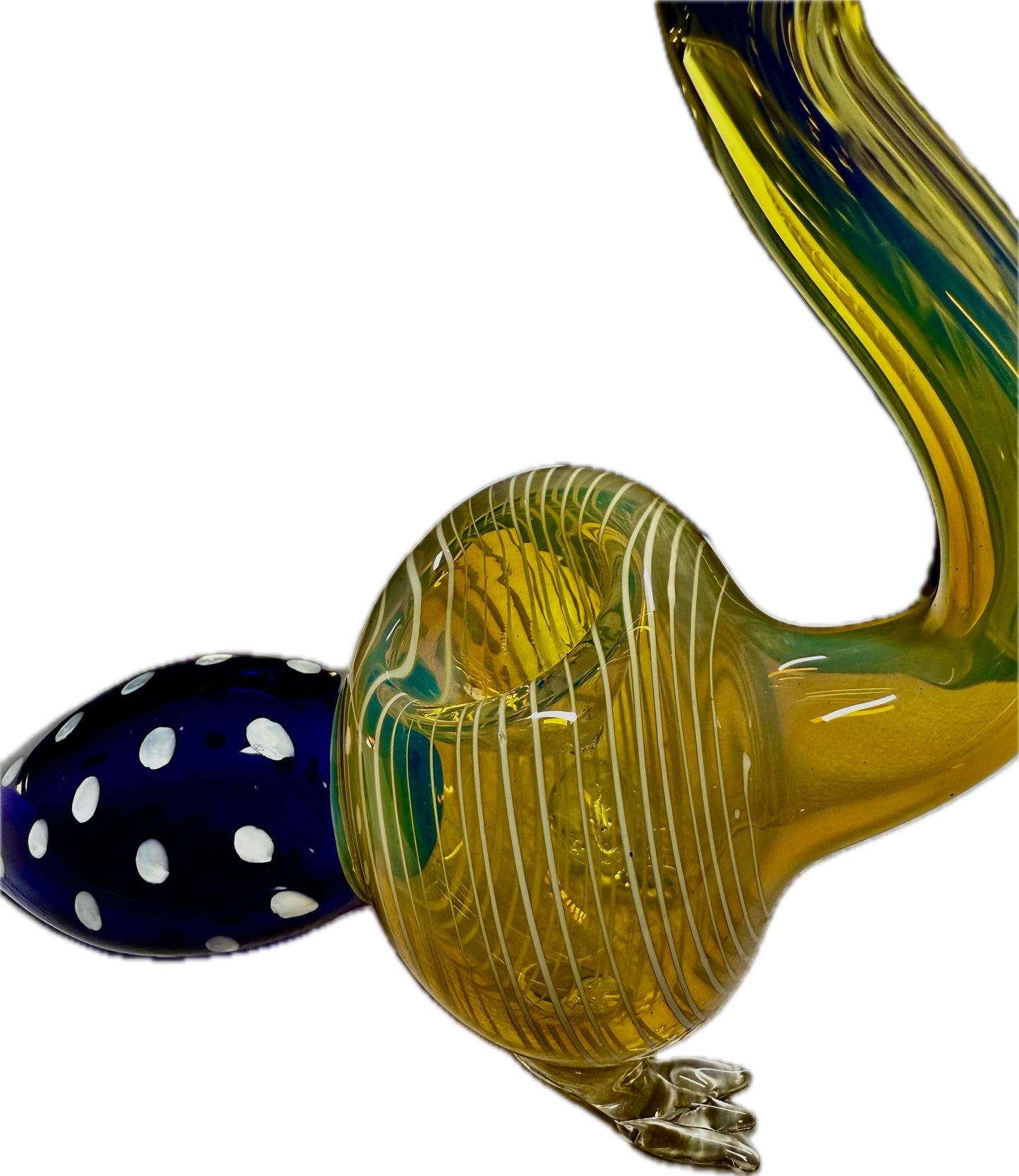 Ripkitty 5” Peacock Dry Herb Hand Pipe Borosilicate Glass - Colors May Vary