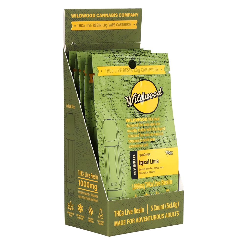 Wildwood Dispensary Grade Live Resin THCA Cartridge | 1g | 5ct Display