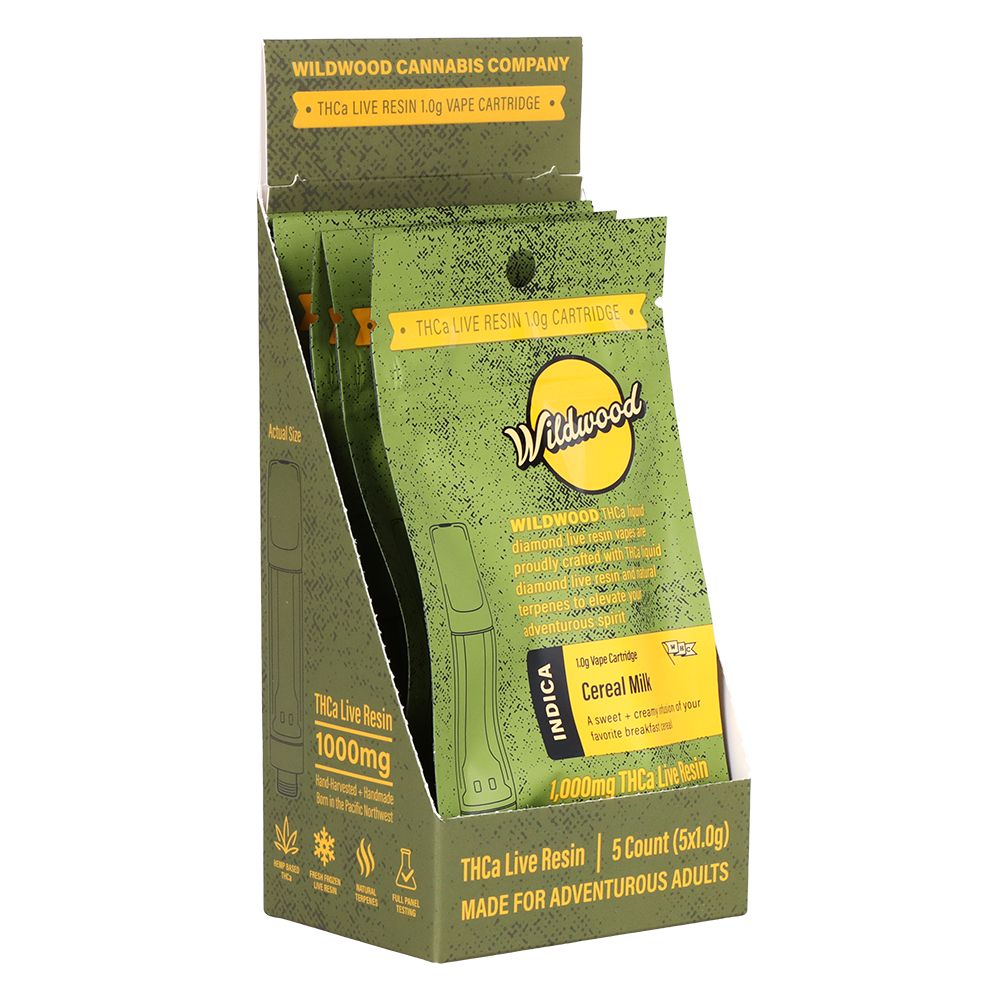 Wildwood Dispensary Grade Live Resin THCA Cartridge | 1g | 5ct Display